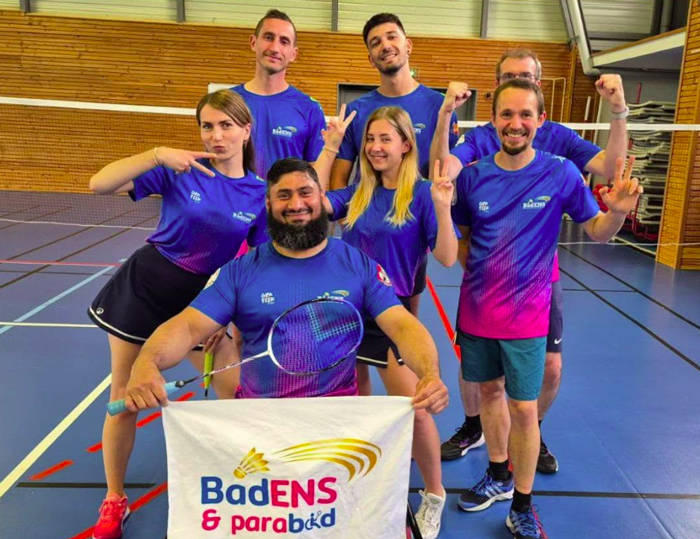 Victoire équipe de badminton inclusive compétition
